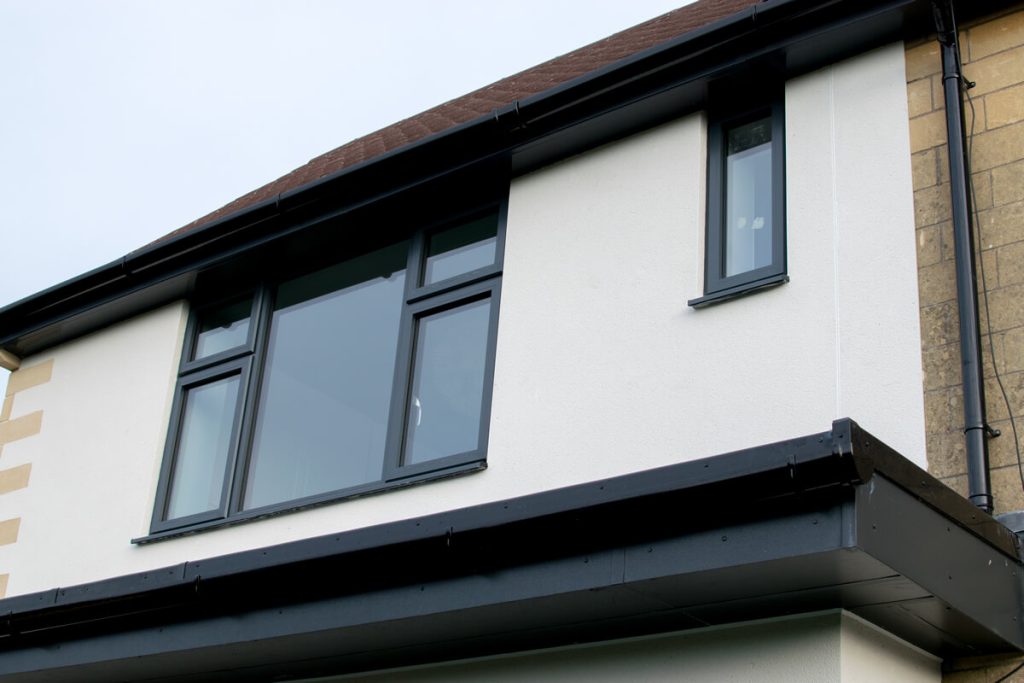 Black aluminium windows