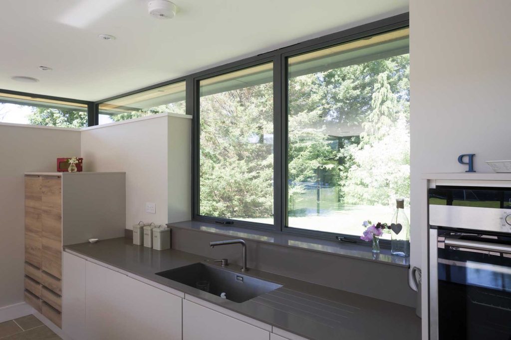 Aluminium windows interior view