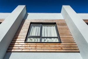 Modern black casement window