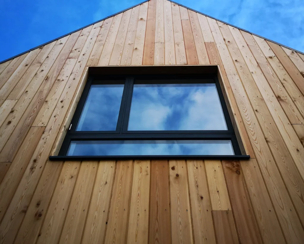 Black flush sash window