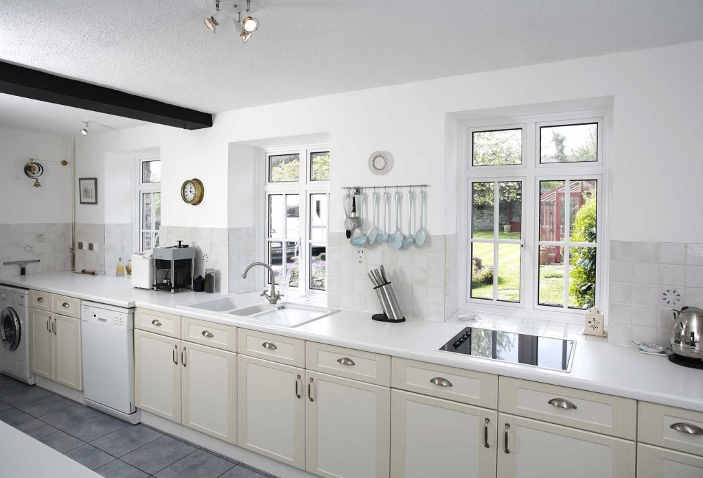 Traditional aluminium windows interior view